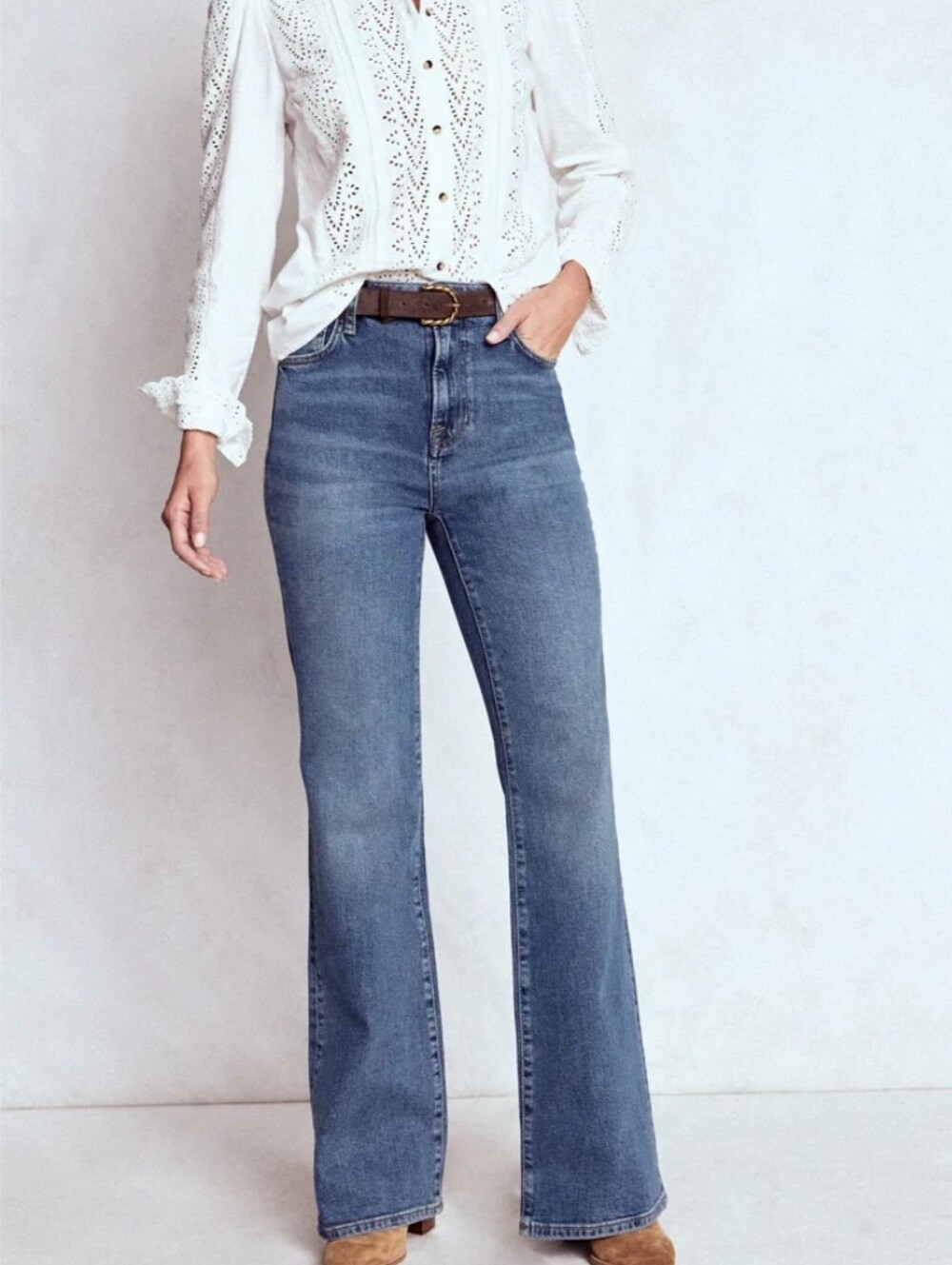 NEW! Boden High Rise Fitted Flare Jeans Size 29P
